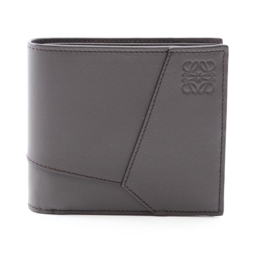Loewe Puzzle Bifold Wallet Leather Gray